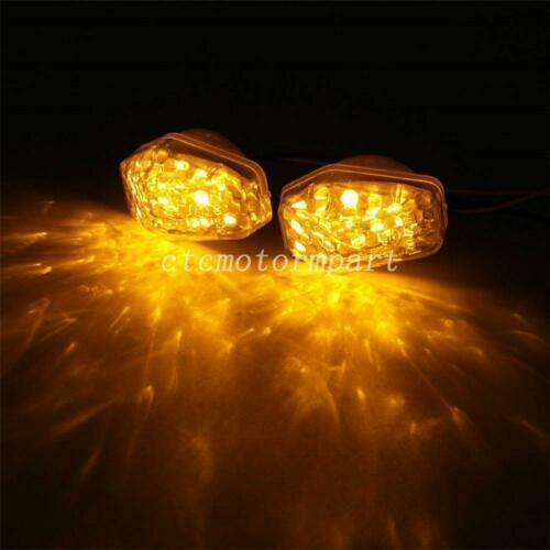 Motorcycle Clear Lens LED Turn Signals Amber For Suzuki GSXR1000 2001-2004
