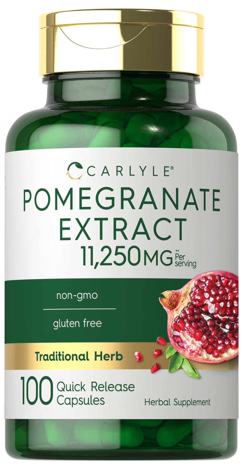 Pomegranate Extract Capsules | 11,250 mg | 100 Count | Non-GMO | by Carlyle