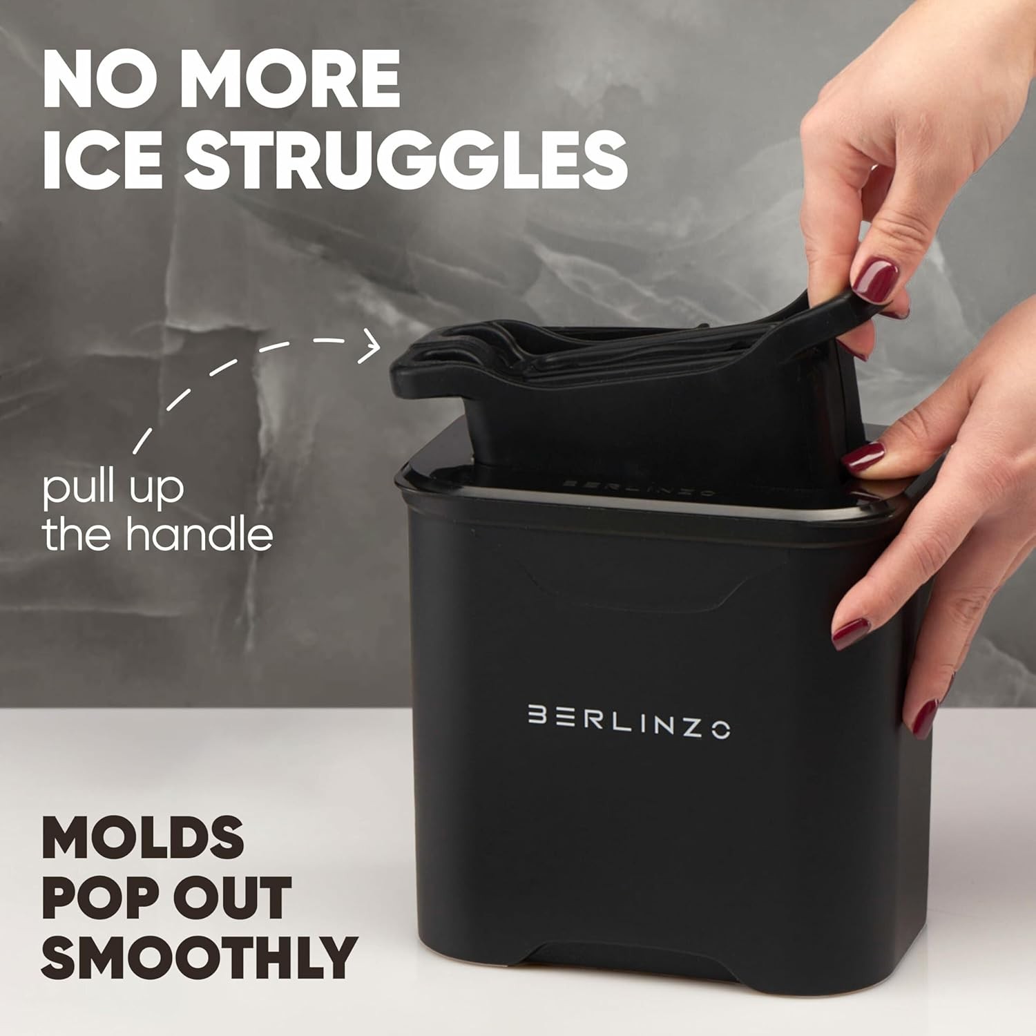 Premium Clear Ice Cube Maker W/ Conversation Ice Prints – 2 Large 2.1" Crystal