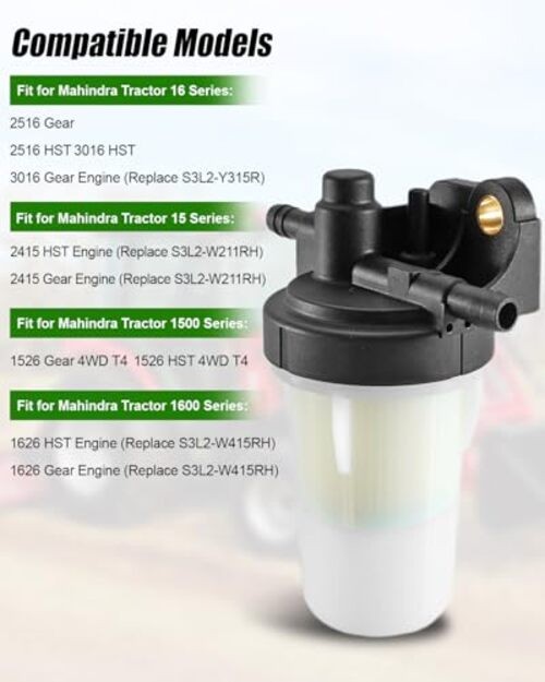 31A6200300 Fuel Filter Assembly Fit for Mahindra Tractor Gear HST 1526 1626
