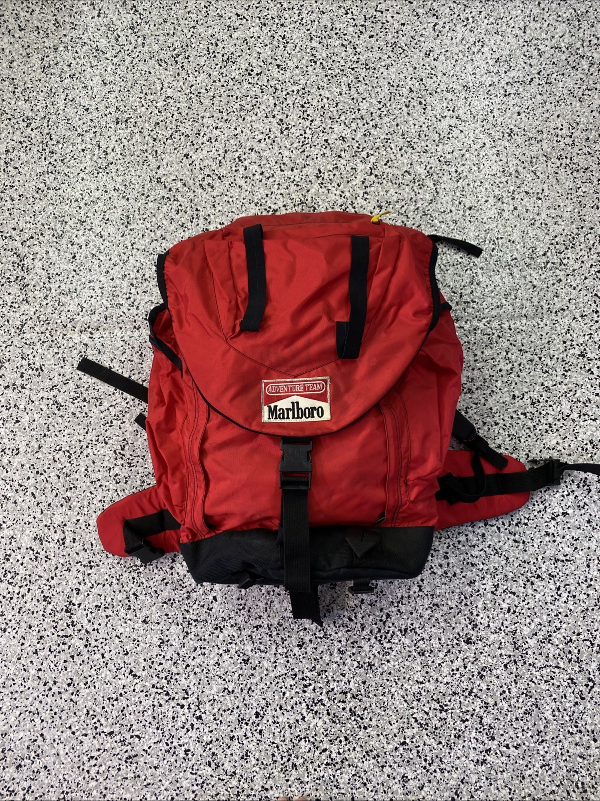 Vintage MARLBORO Adventure Team Camping Hiking Backpack Large Bag