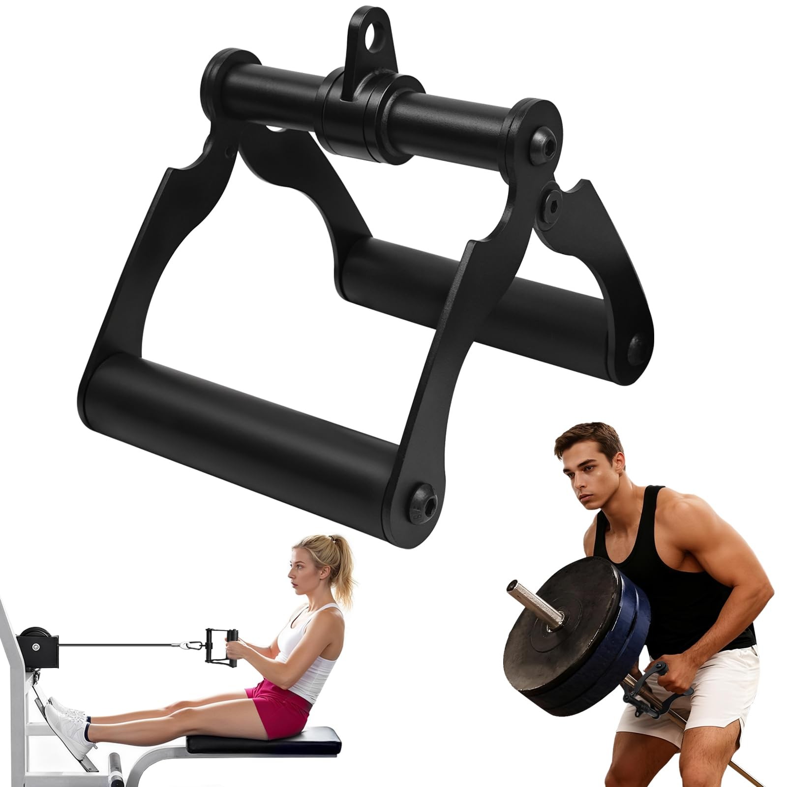 Topfinder V bar Handle T Bar Row Attachment, Landmine Handle for Barbell, Exe...