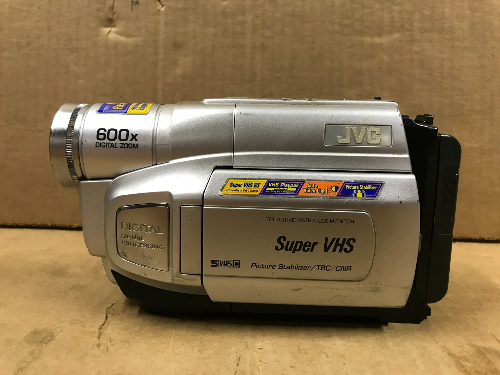 JVC Super VHS Camcorder-Silver 600x Digital Zoom - Picture Stabilizer- For Parts