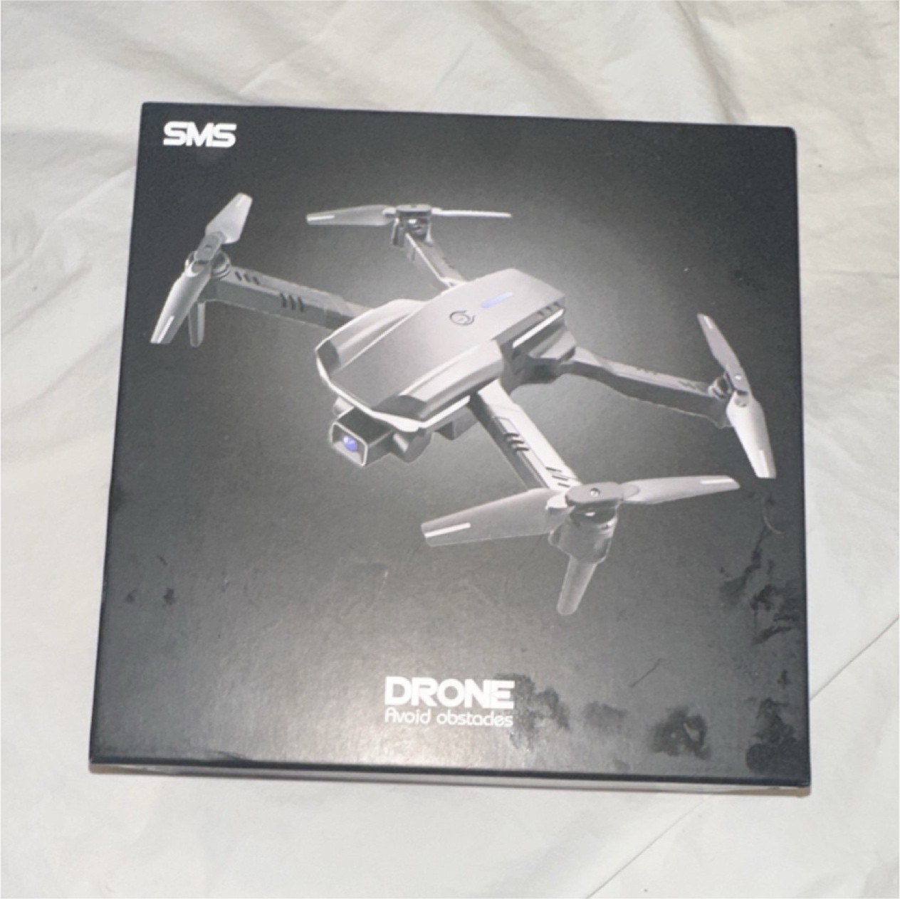 SMS Foldable Electric Quadcopter Drone Black Plastic with Controller