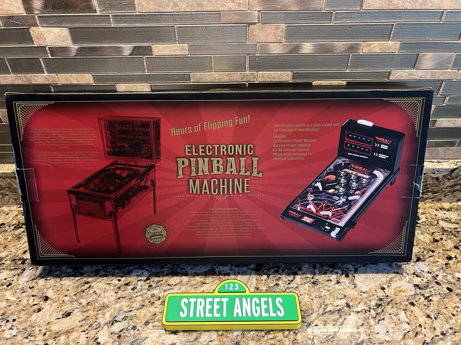 The Original Fun Workshop Electronic Tabletop Pinball Machine Galactic, NIB