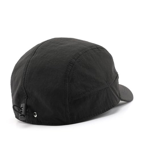 Short Brim Quick-Dry Lightweight Breathable Polyester Baseball One Size Black