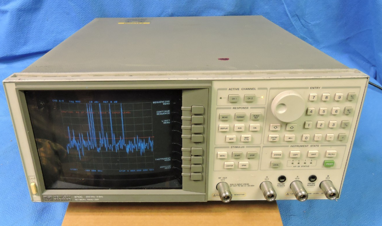 HP Agilent 8753C Network Analyzer 300kHz-3GHz / Softkeys Not Responding Repair