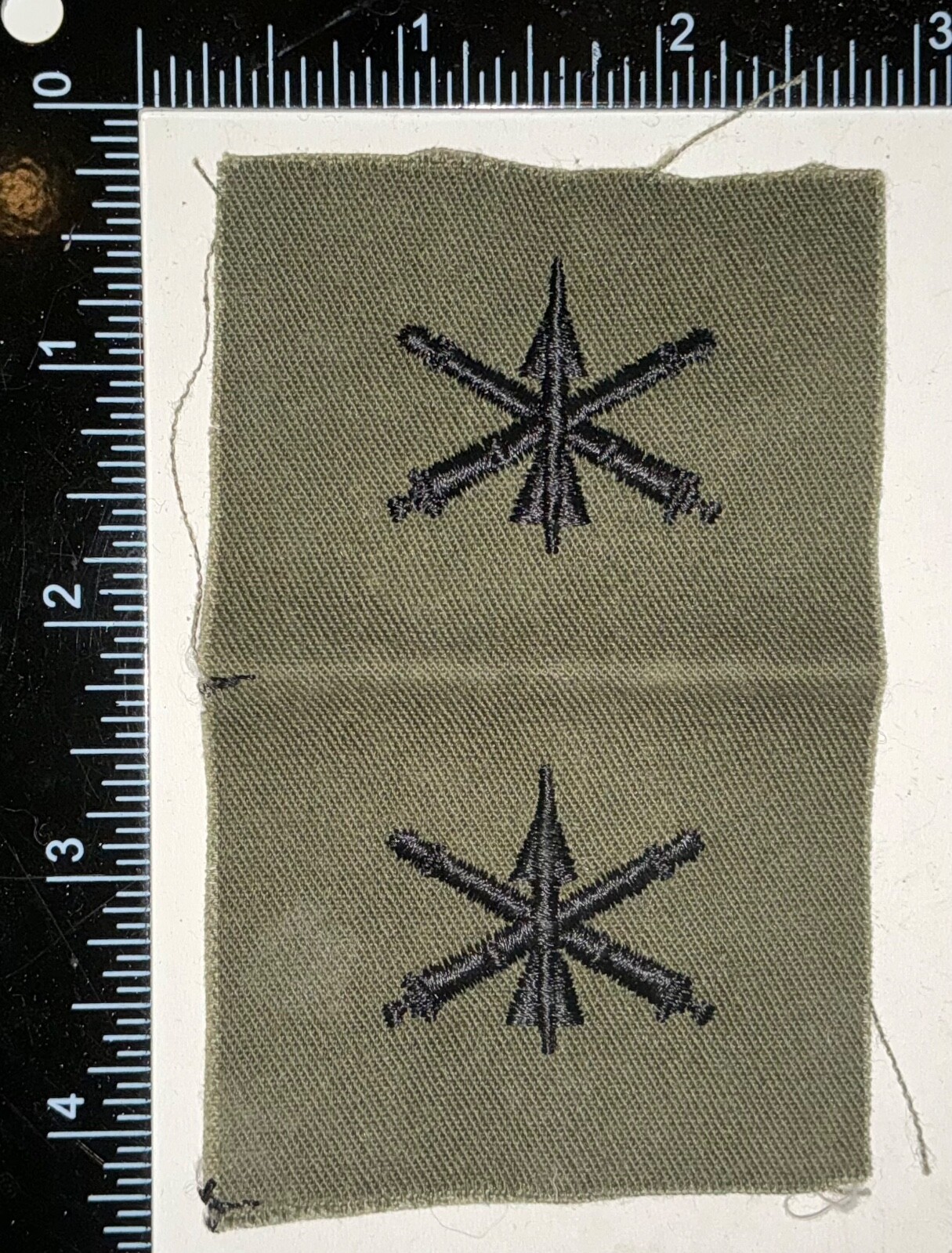Vietnam War US Army Air Defense Artillery Officer Cloth SUBDUED Insignia