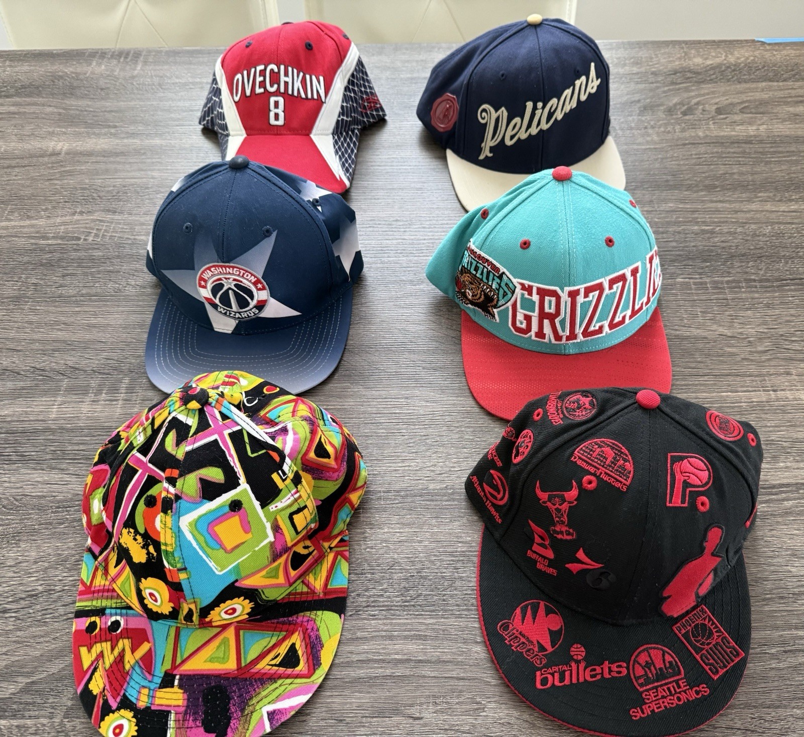Lot of 6 Sport Hats
