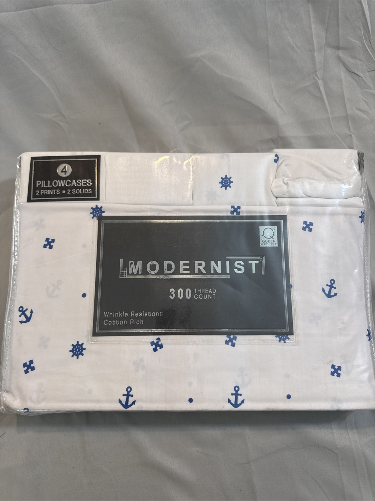 Modernist 300 Thread Count Queen 6 Pieces Set