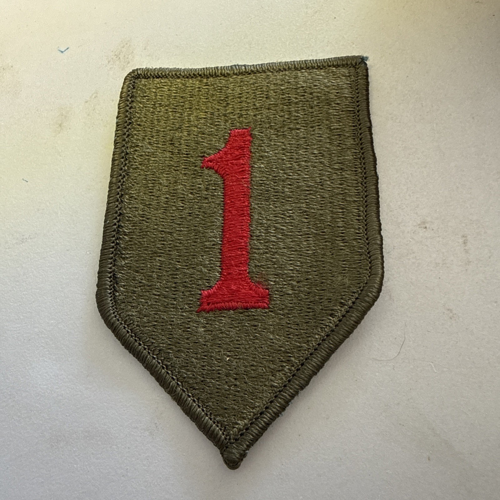 Late Vietnam War Army 1st Infantry Division Big Red One Merrowed Edge Patch #781