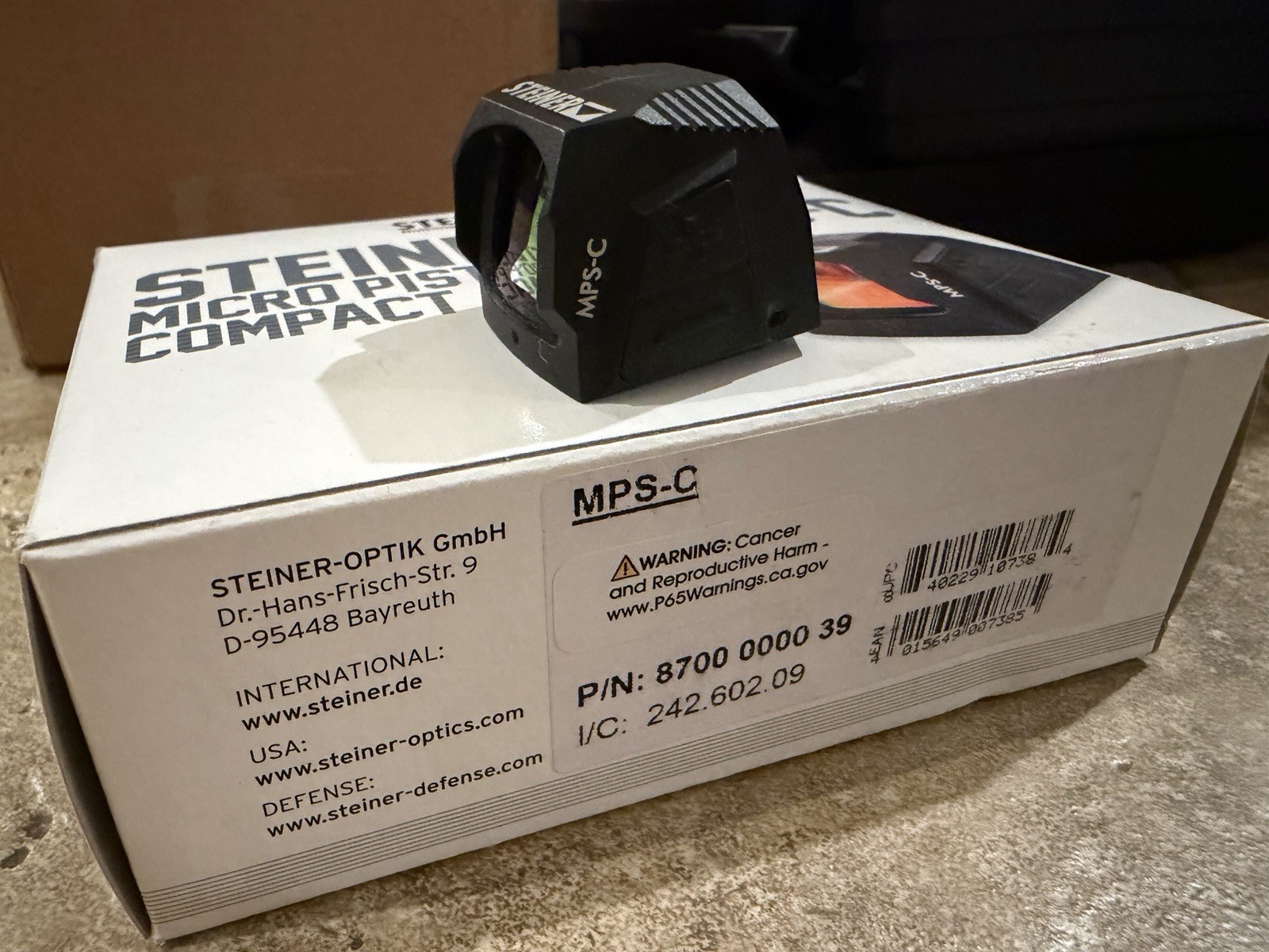 Steiner MPS-C 1.6 MOA RMSc Shake Awake Red Dot Reflex Sight Optic 8700000039