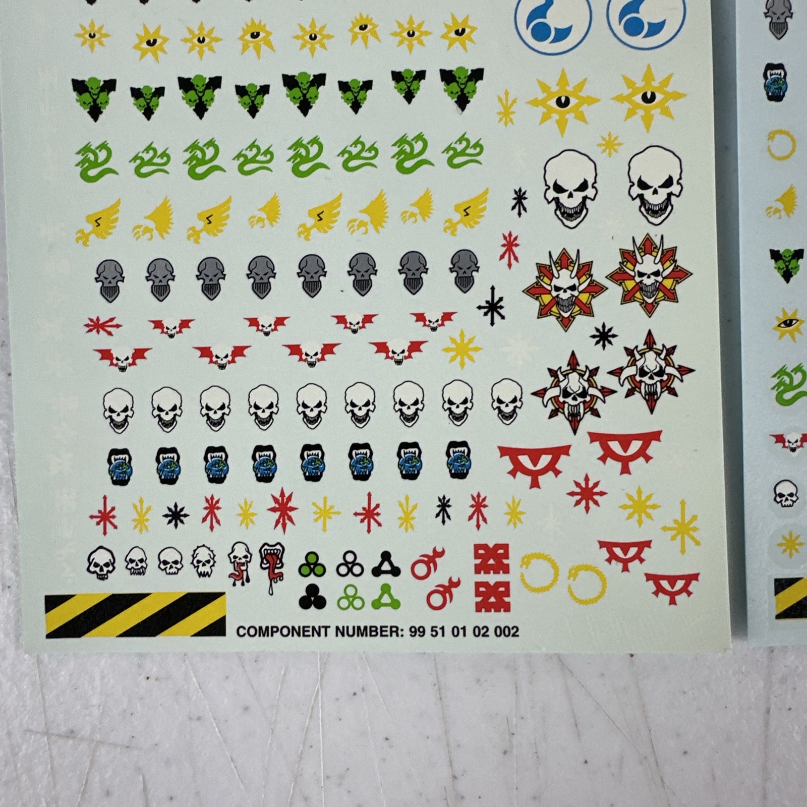Warhammer 40k Chaos Space Marines transfer sheet - Pre-owned