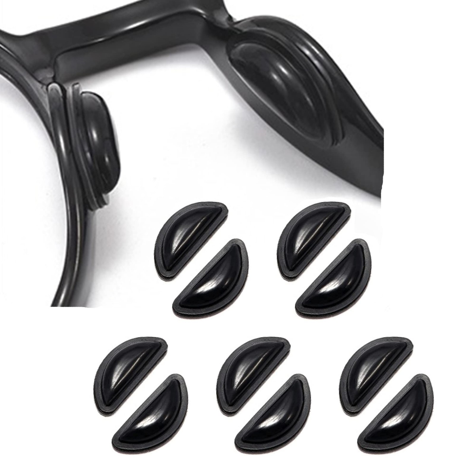 Omnful Eyeglass Nose Pads, 3.5mm Thickness Adhesive Anti Slip Glasses Nose Gr...