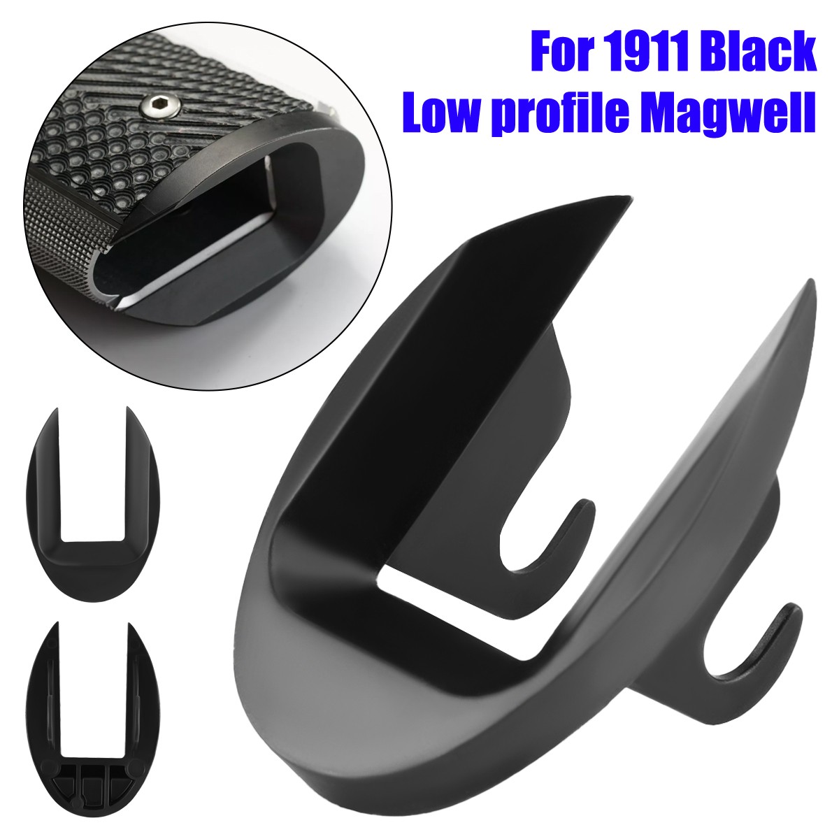 Stainless Steel Magwell For 1911 Pistols without Frame or Magazine Slide Holder.