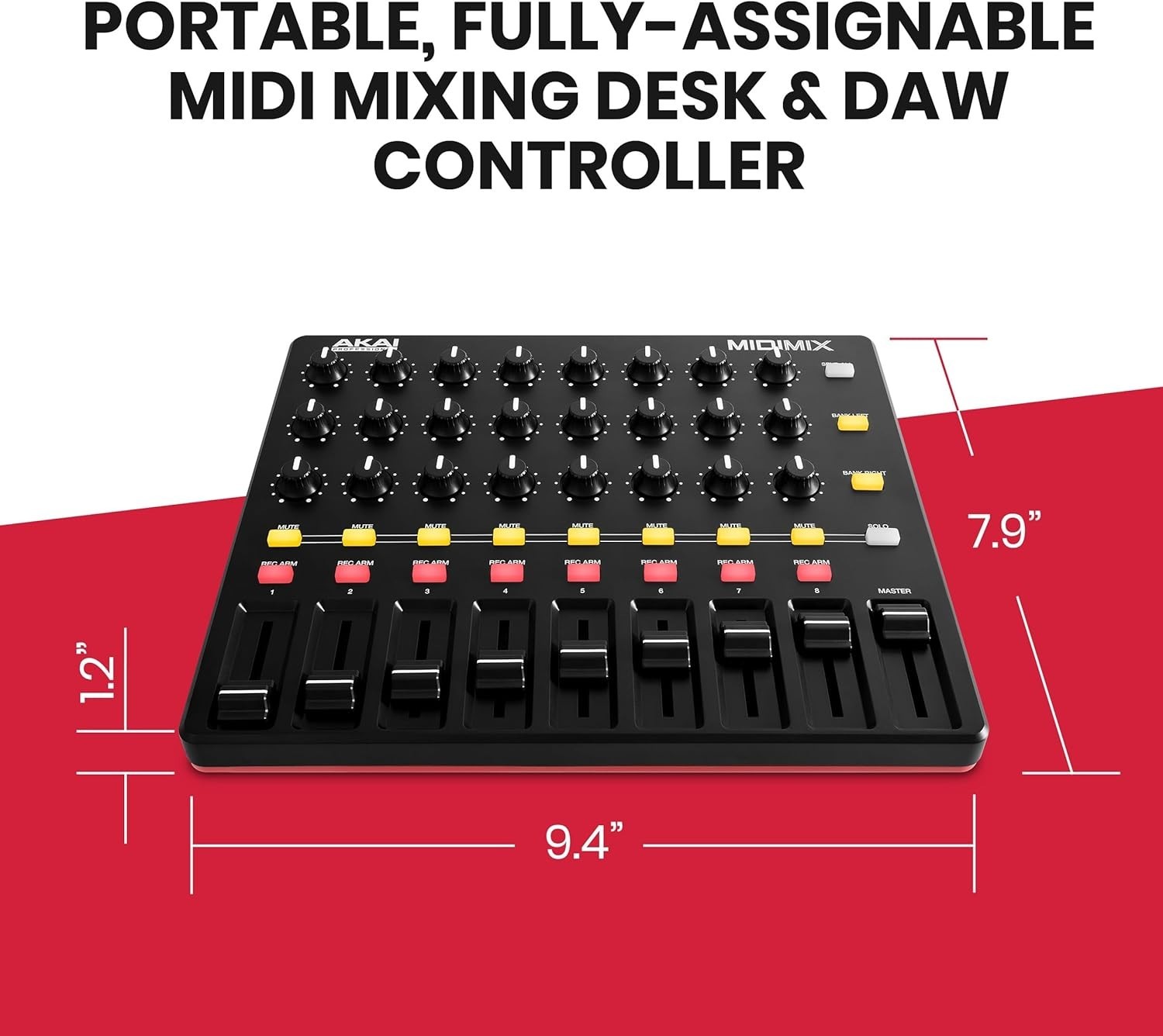 Ultra-Portable MIDI Mixer with 1 to 1 Mapping for Effortless Ableton Live Use