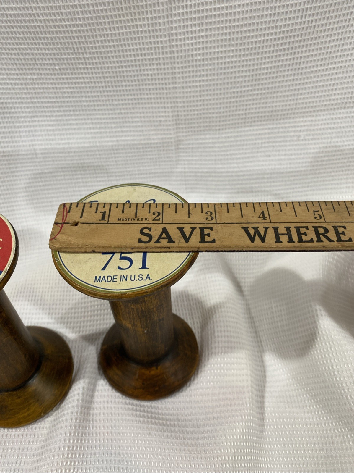 Set If Two Sewing Themed Sewing Spindles Decorations
