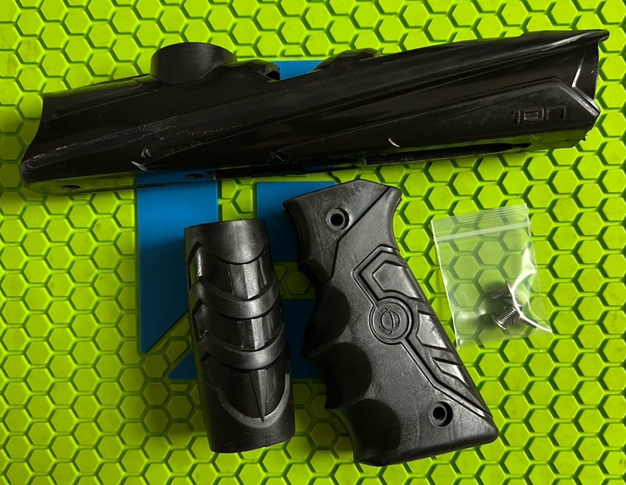 SMART PARTS PAINTBALL ION XE BODY KIT +GRIPS +FOREGRIP+ SCREWS- BLACK- EPIPHANY