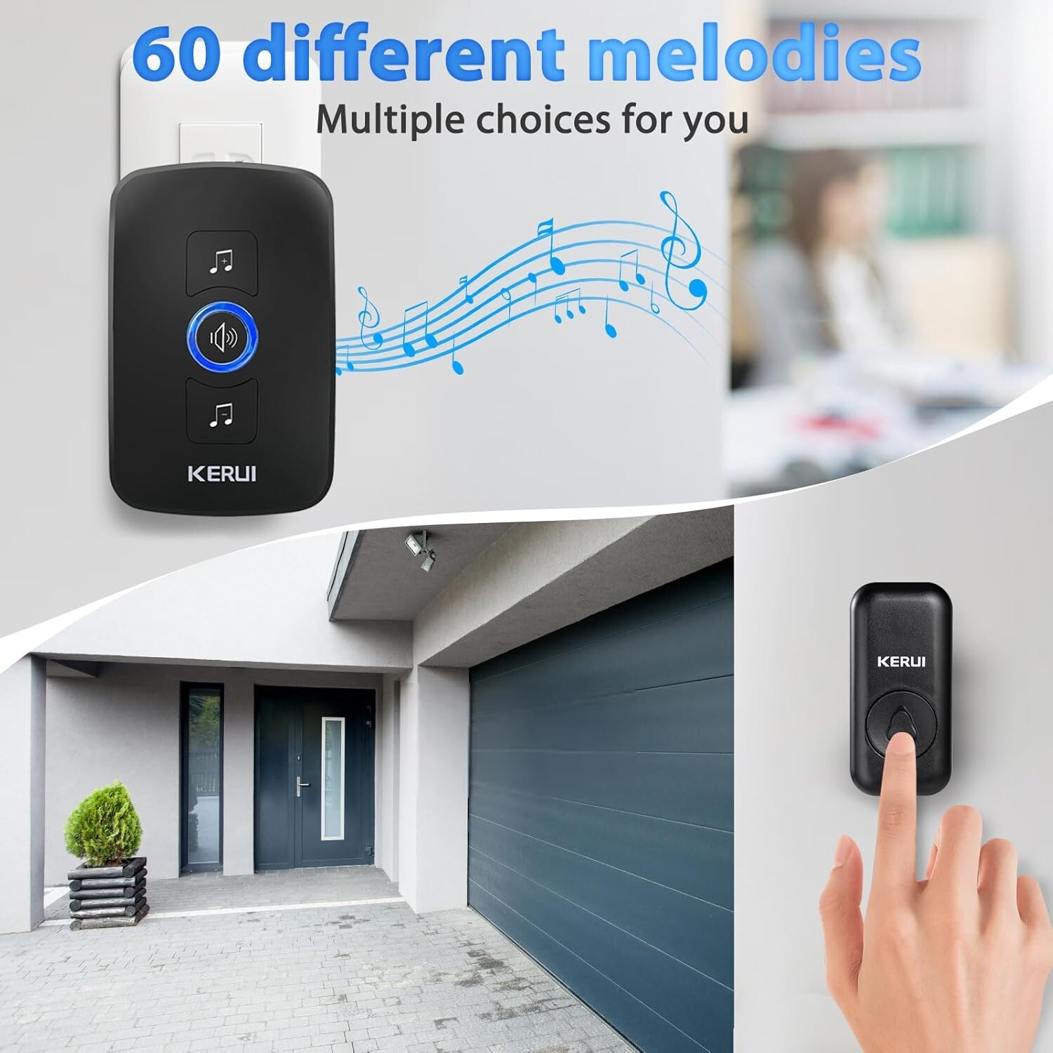 Wireless doorbell set