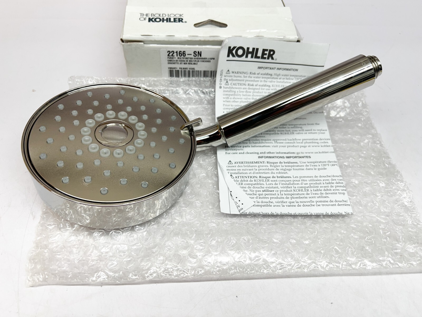 Kohler 22166-SN Purist 2.5 gpm Handshower Vibrant Polished Nickel