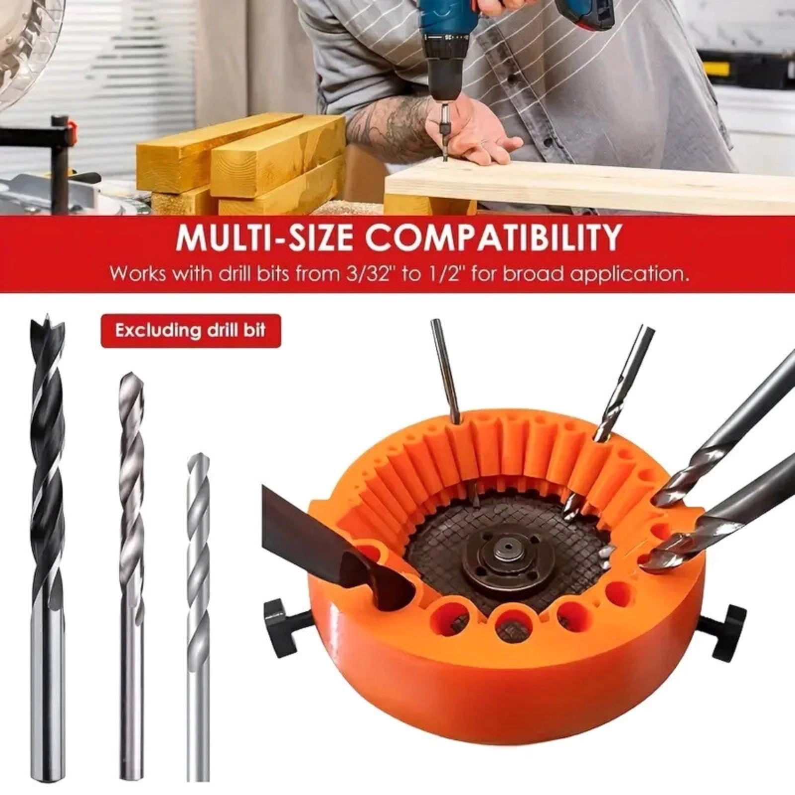 Drill Bit Sharpener Grinding Attachment for Power Drill, Old Bit Sharpening Tool