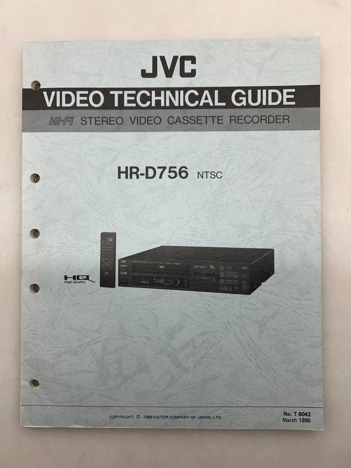JVC HR-D756 Original Owners Manual Free Shipping