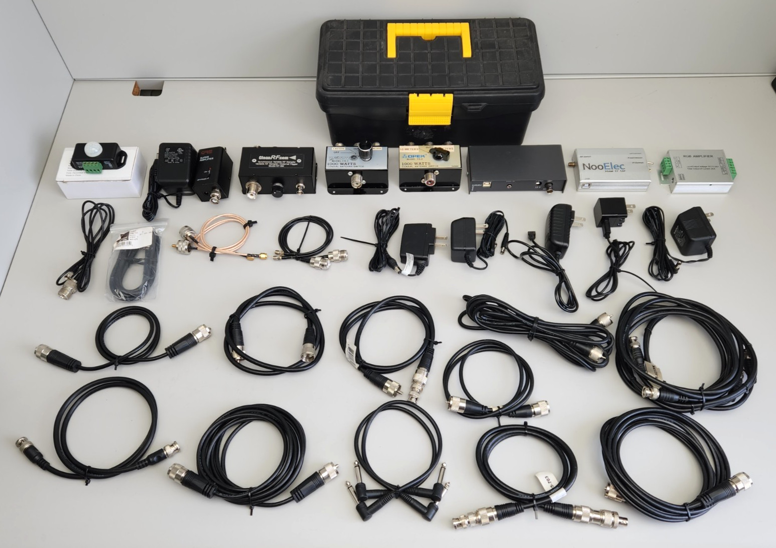 CB HAM Radio Lot Coaxial Antenna Switches CX-3 UHF RF BNC Aux Cables, UNTESTED