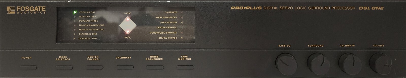 Fosgate Audionics Digital Servo Logic Surround Processor PRO + DSL ONE No Remote
