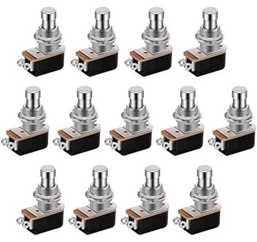 13pcs SPST Momentary Soft Touch Foot Switch Normally Open 13Pcs Switch Silver