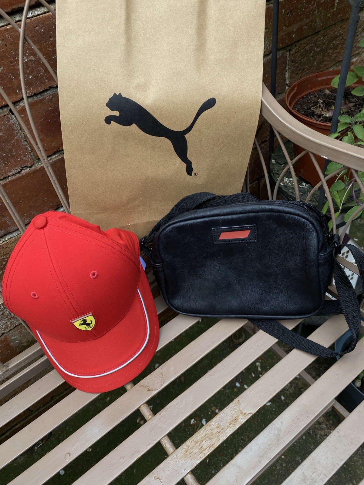 New Puma Ferrari Edition Cap & vintage Crossbody Bag