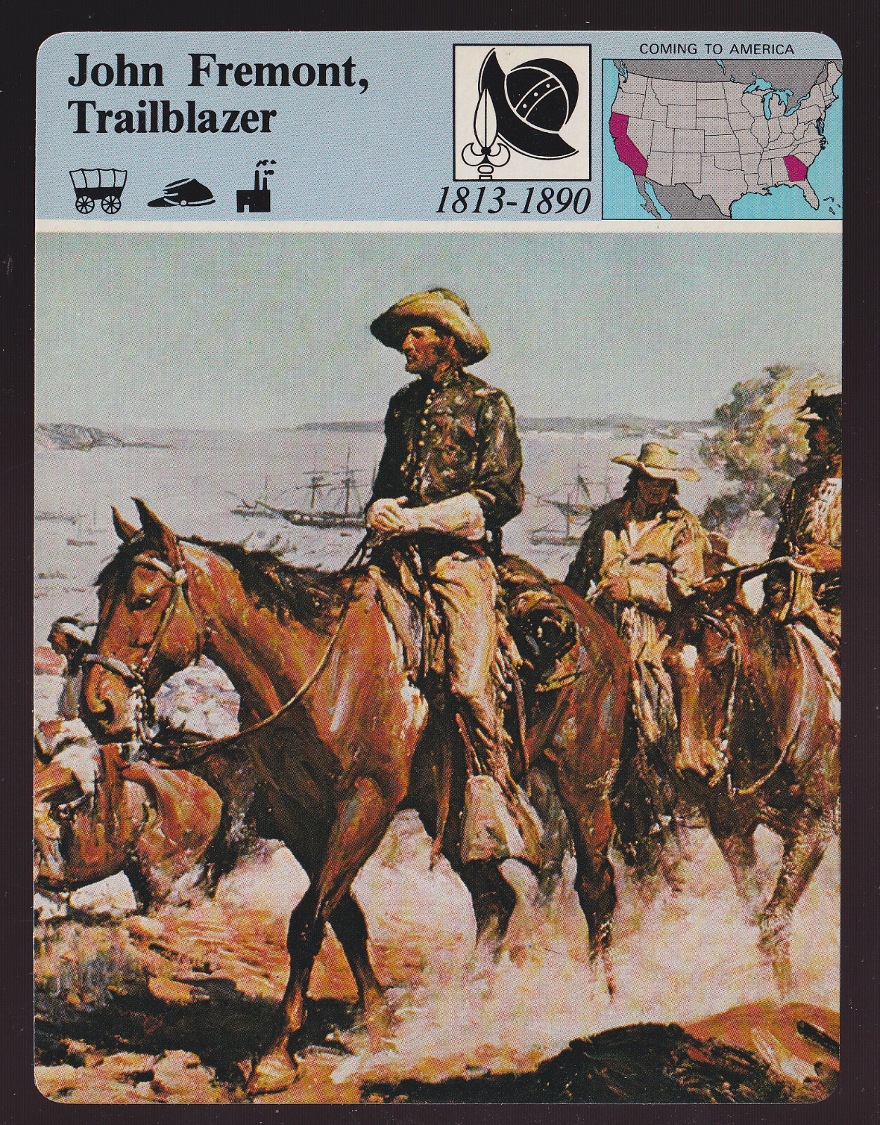 JOHN FREMONT Trailblazer Explorer Pathfinder Portrait 1979 STORY OF AMERICA CARD