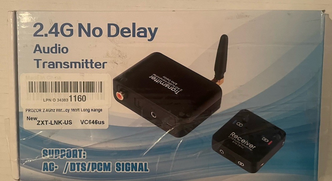 Audio Transmitter Receiver for TV Support