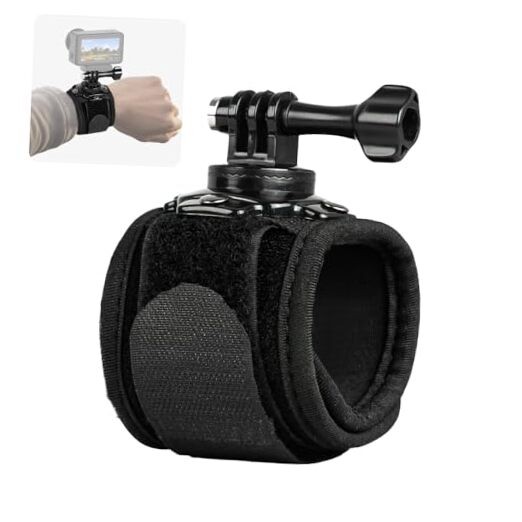 Wrist Strap Mount, 360° Rotating Arm Mount Strap Compatible with GoPro Hero