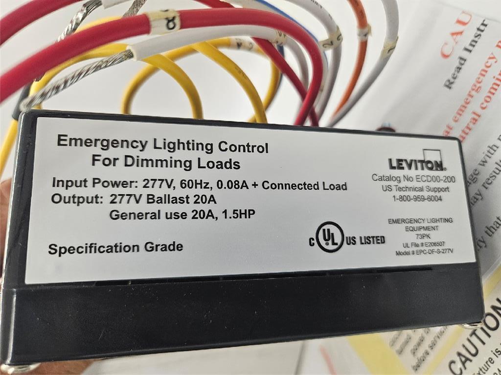 Levitonh ECD00-200 Emergency Fixture Control for Dimming Loads 277V