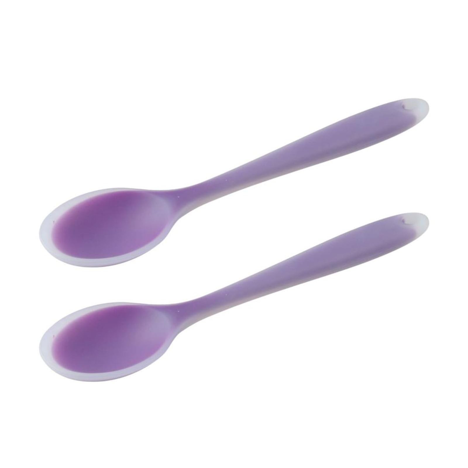 2 Pcs Silicone Dinner Spoon, Multi-purpose Surrounding Transparent Design Sof