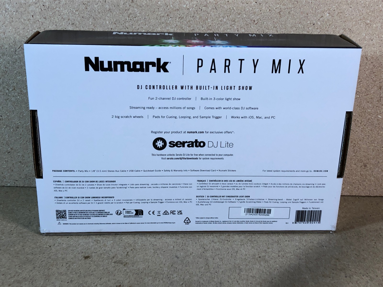Numark Party Mix II DJ Controller with Built-In Light Show Serato Lite