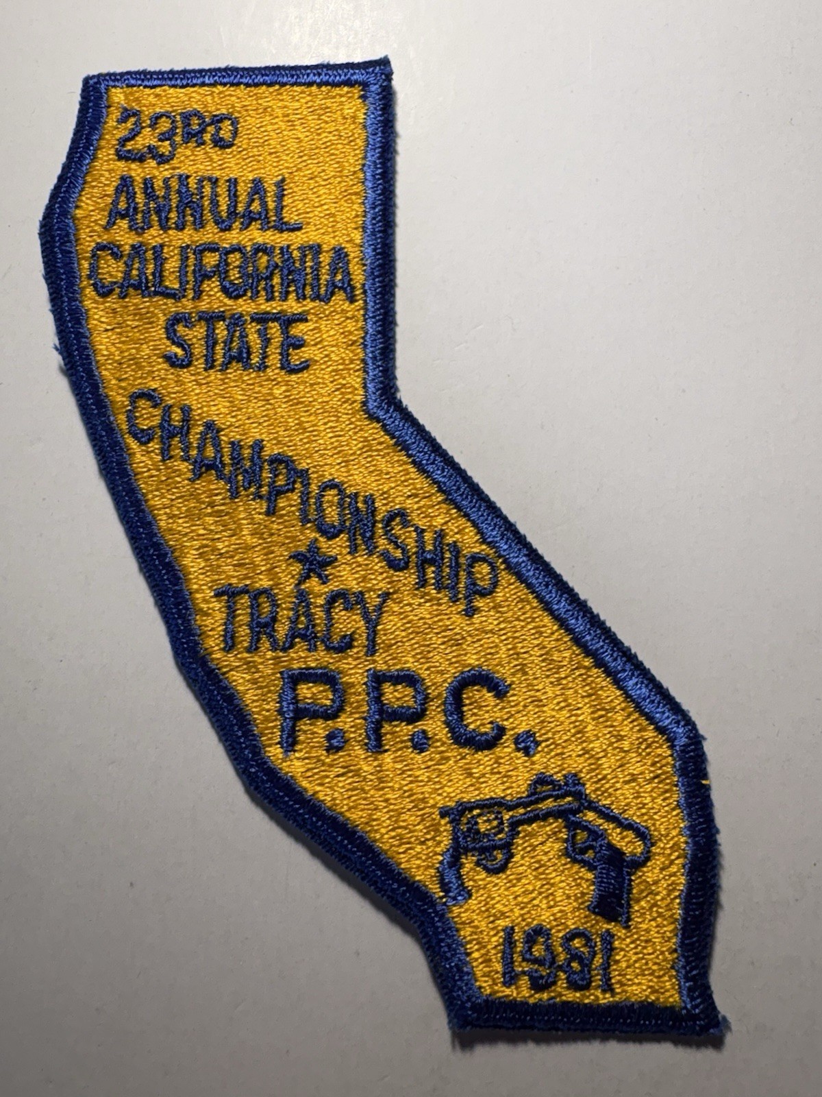 California State Police Pistol Championship PPC Patch ~ Tracy 1981 ~ RARE