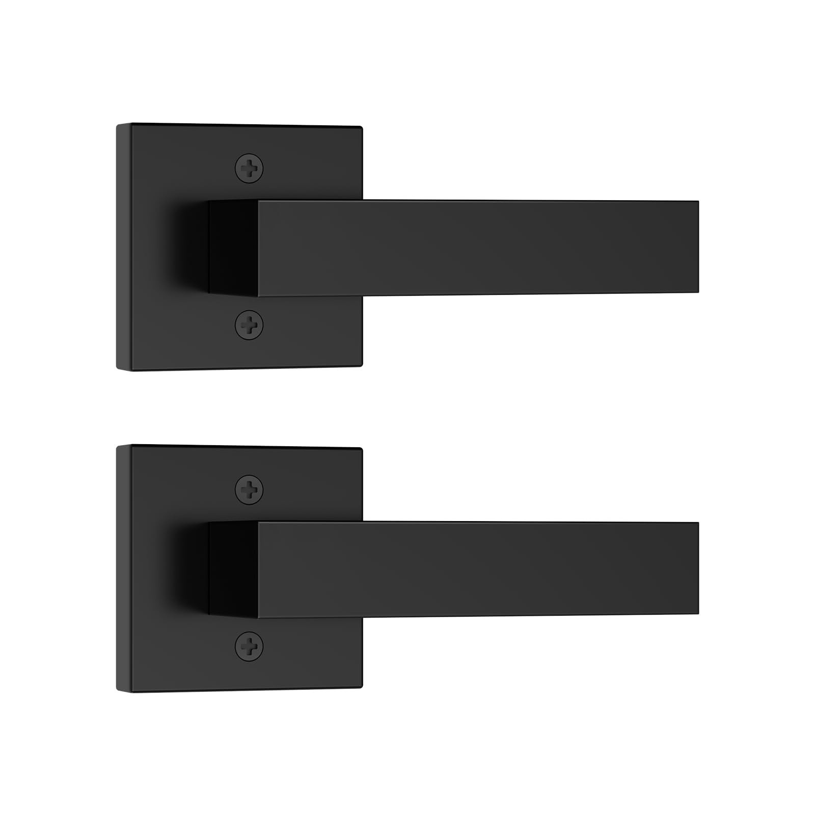 Estmoon 2 Pack Matte Black Dummy Door Handles, Non-Turning Decorative Door Ha...