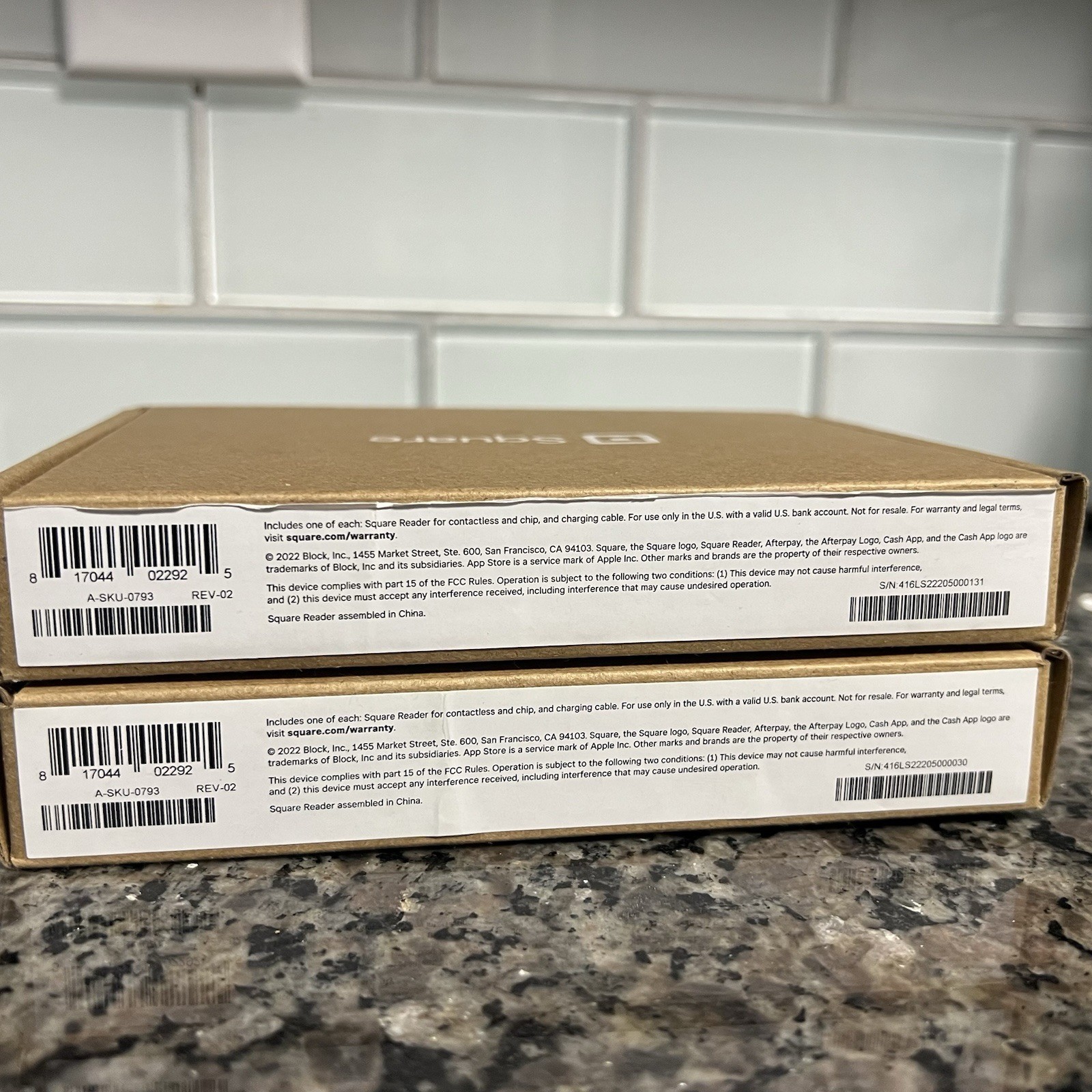 2 Count Value Pack Square Contactless Chip USB-C Card Reader New Open Box