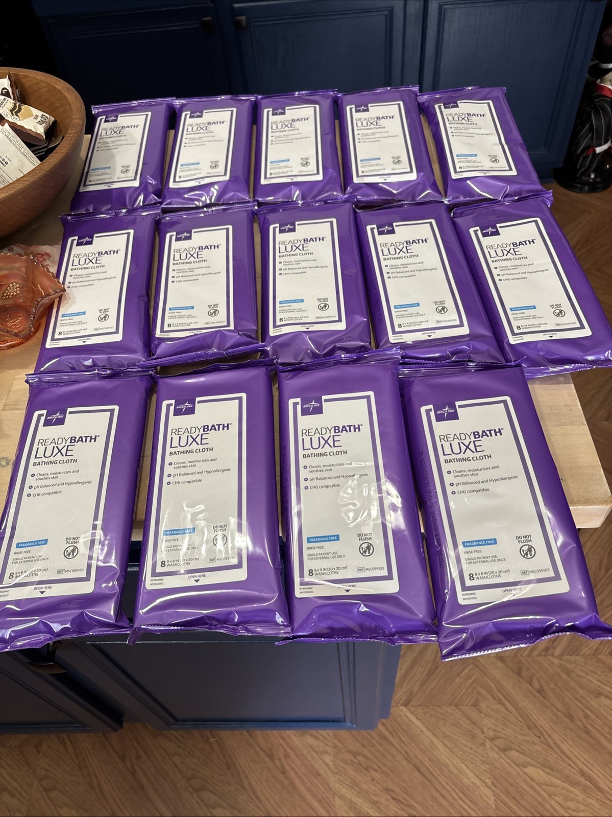 Medline Ready Bath Luxebathing Cloth 14 Packs , each With 8 Cloths EXP JUL 2027