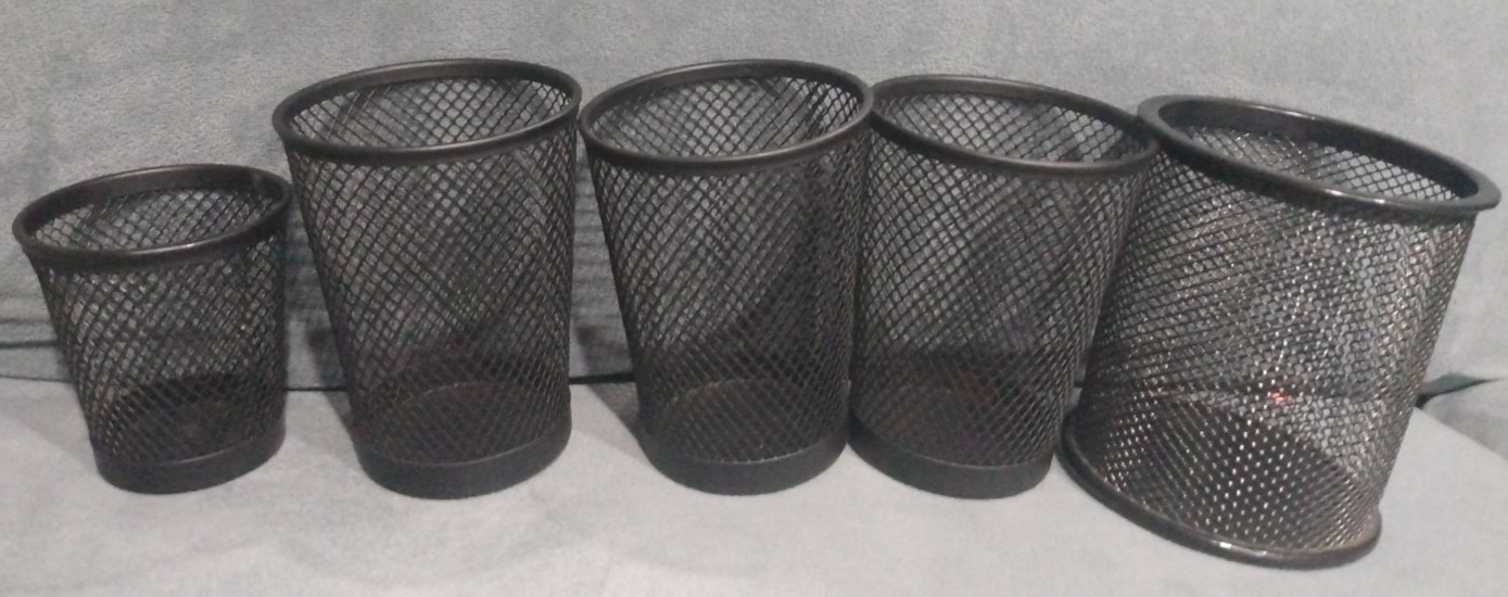 Mesh Pen Holder for Desk, Pencil Holder for Desk, 5