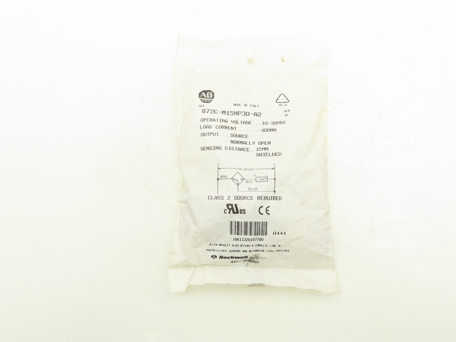 Allen Bradley 872C-M15NP30-A2 Inductive Proximity Sensor 15mm Range