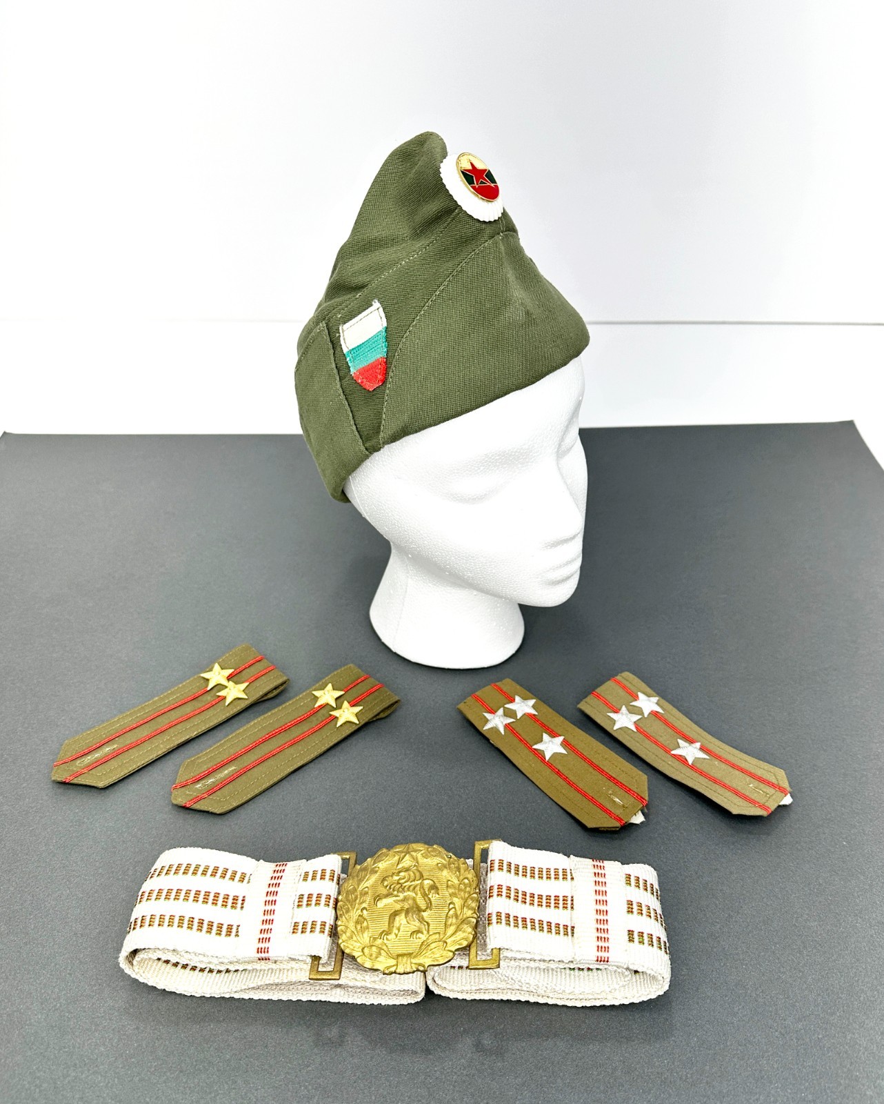 Bulgarian Peoples Army BPA Officer Uniform Kit Hat Belt Shoulder Boards Cold War