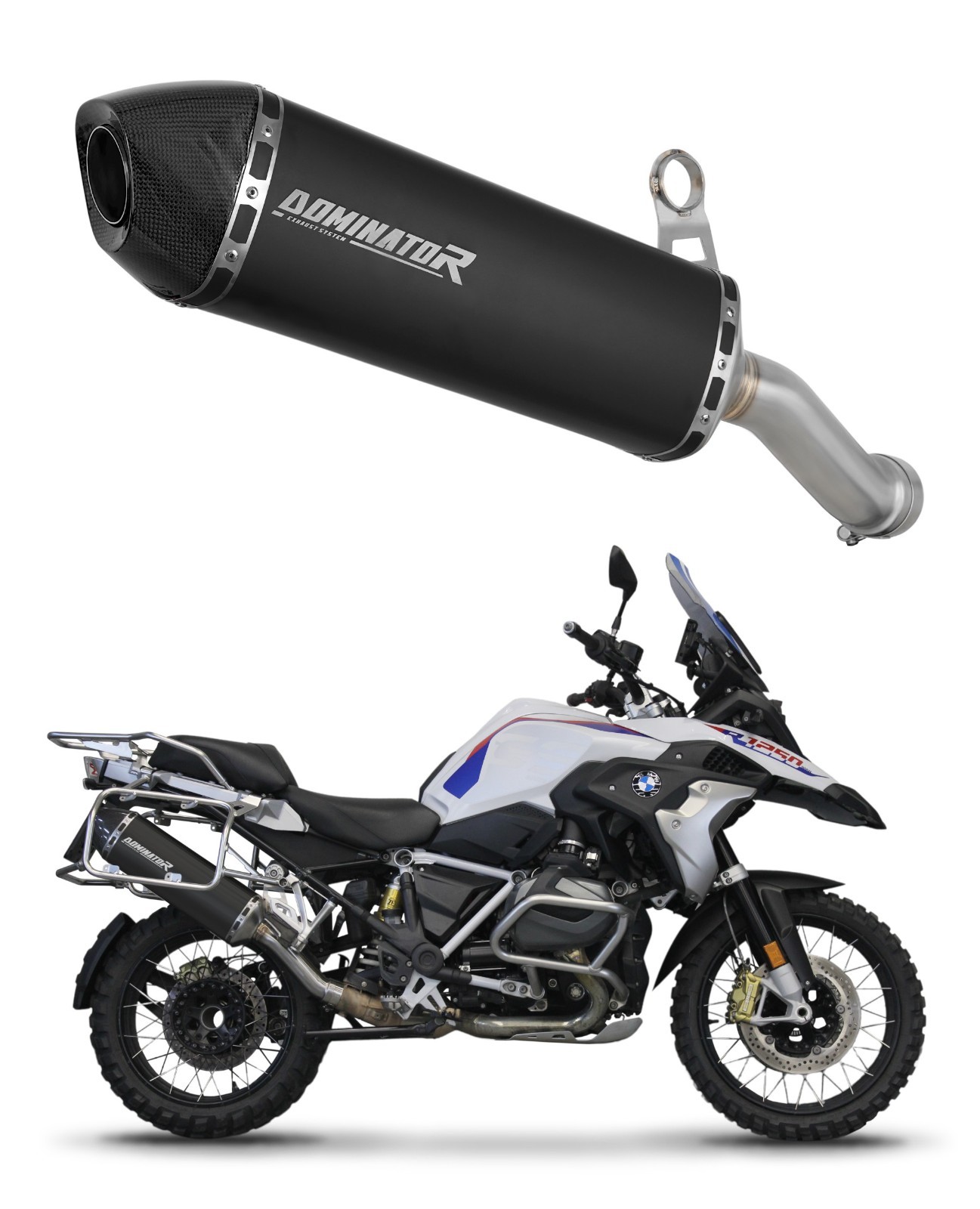 R1200GS Adventure 2013 - 2018 Exhaust Silencer Muffler HP7 Black DOMINATOR