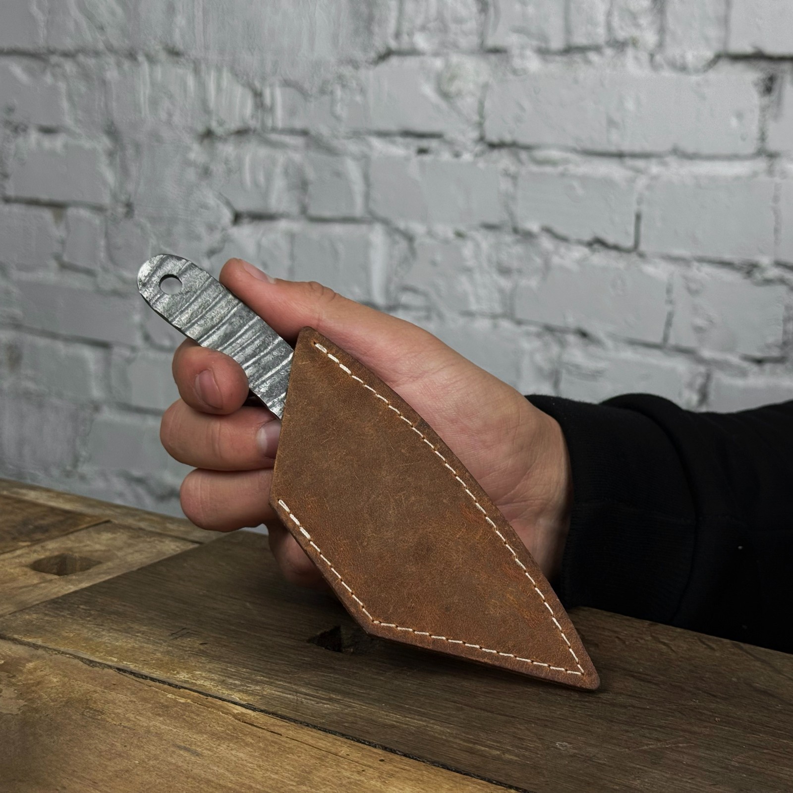 Kiridashi Knife Hand-Forged Steel Blade with Sheath Utility Marking Tool.