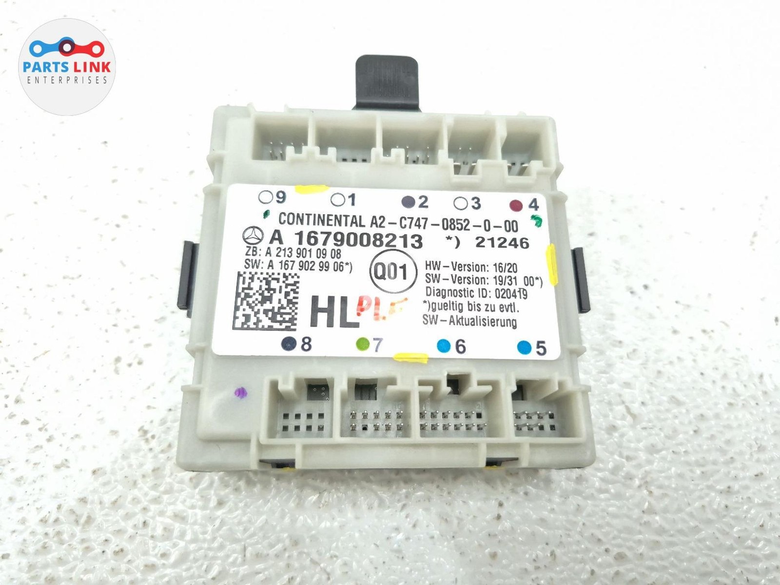 2021 MERCEDES GLE53 AMG REAR LEFT DOOR CONTROL MODULE A1679008213 V167