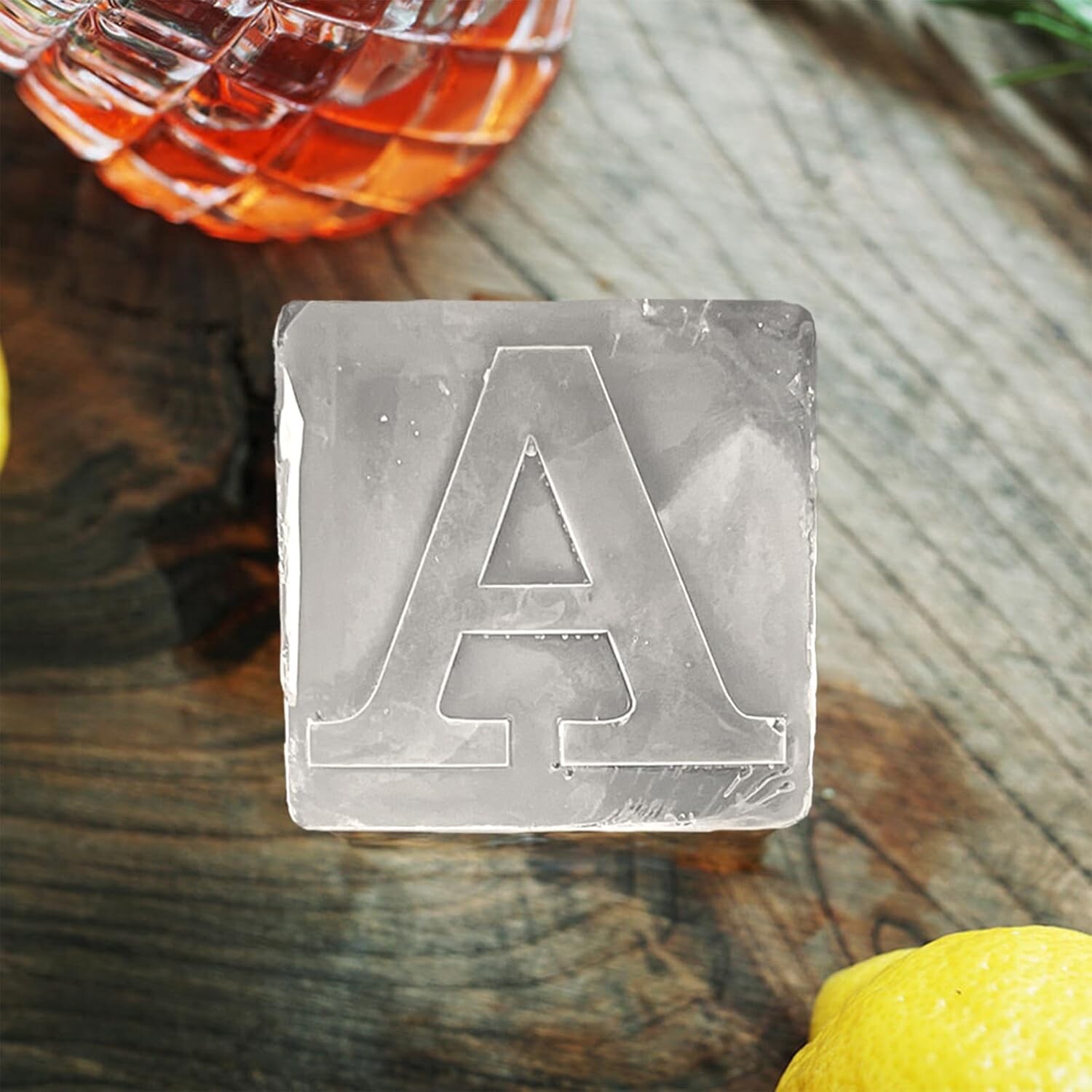 Letter A Monogram Ice Cube Mold Custom Ice Cube Mold 2 Inch Big Initials Silicon