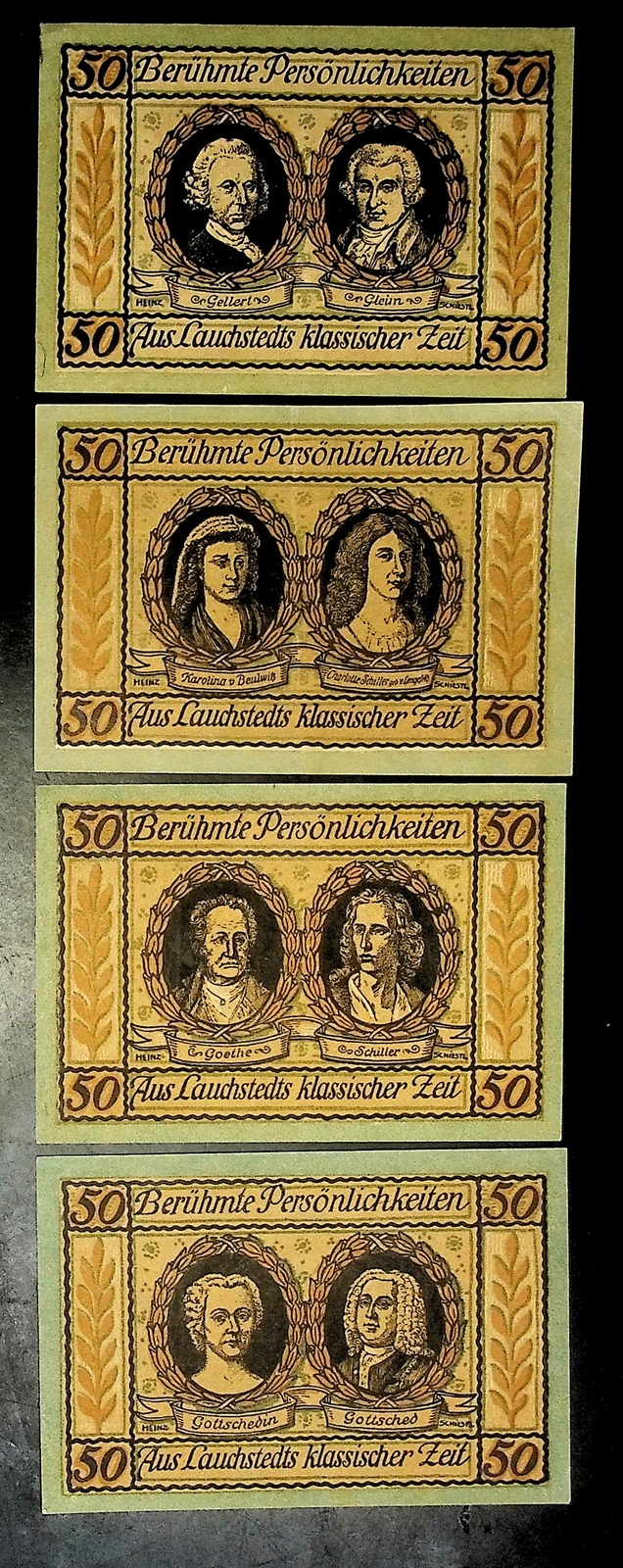 1921 Germany LAUENSTEIN 50 Phennig Banknote / Notgeld