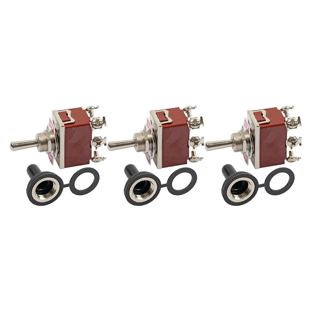 3X Heavy Duty DPDT ON/OFF/ON Toggle Switch 20A 125V/15A 250V Screw Terminals