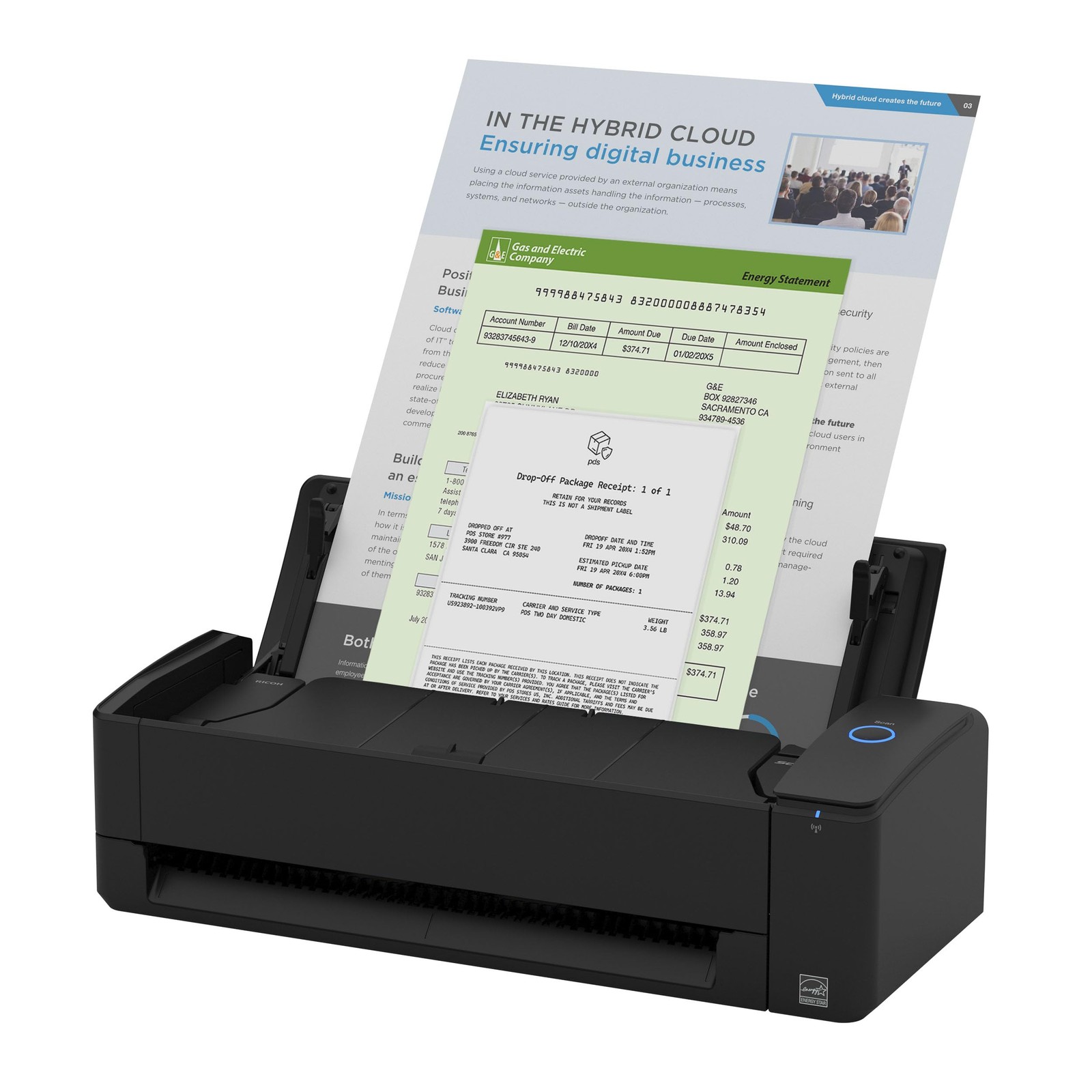 ScanSnap iX1300 Compact Wireless or USB Double-Sided Color Document, Photo